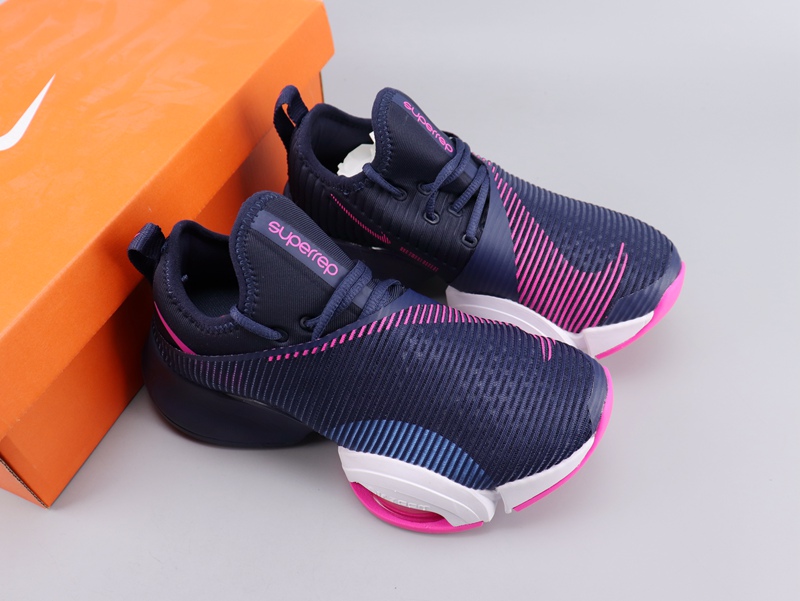 Women Nike Air Zoom Superrep Blue Peach White Shoes - Click Image to Close